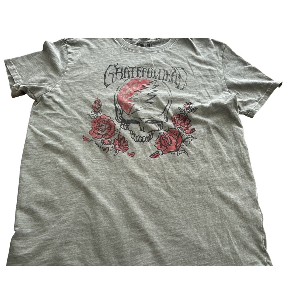 Lucky Brand Grateful Dead Steal Your Face Skull Roses Graphic T-Shirt Mens Large
